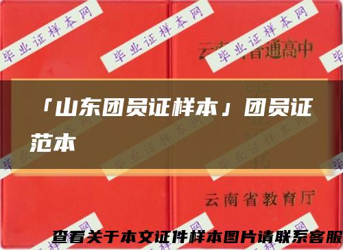 「山东团员证样本」团员证范本缩略图