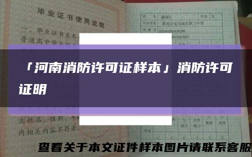 「河南消防许可证样本」消防许可证明缩略图