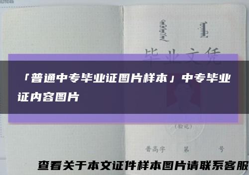 「普通中专毕业证图片样本」中专毕业证内容图片缩略图