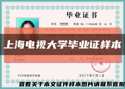 上海电视大学毕业证样本缩略图