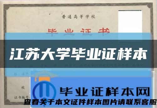 江苏大学毕业证样本缩略图