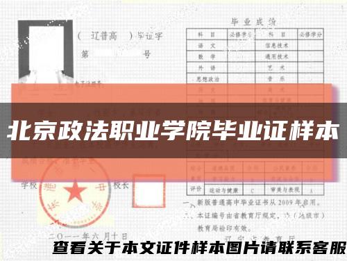 北京政法职业学院毕业证样本缩略图