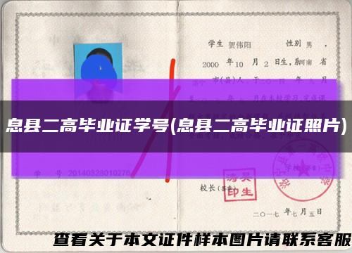 息县二高毕业证学号(息县二高毕业证照片)缩略图