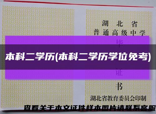 本科二学历(本科二学历学位免考)缩略图