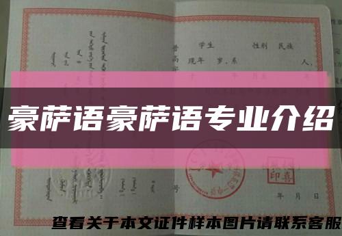 豪萨语豪萨语专业介绍缩略图