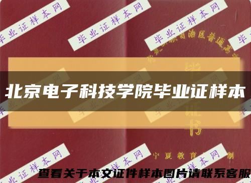 北京电子科技学院毕业证样本缩略图