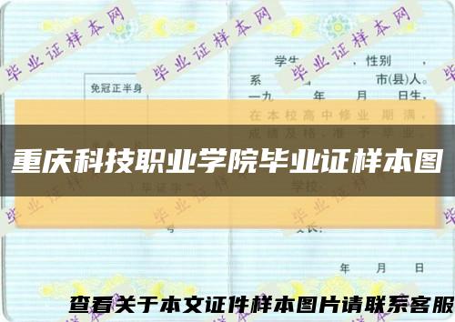 重庆科技职业学院毕业证样本图缩略图