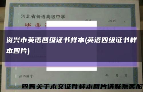 资兴市英语四级证书样本(英语四级证书样本图片)缩略图