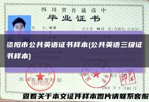 资阳市公共英语证书样本(公共英语三级证书样本)缩略图