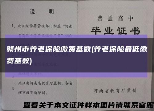 赣州市养老保险缴费基数(养老保险最低缴费基数)缩略图