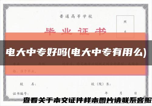 电大中专好吗(电大中专有用么)缩略图