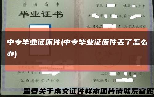 中专毕业证原件(中专毕业证原件丢了怎么办)缩略图