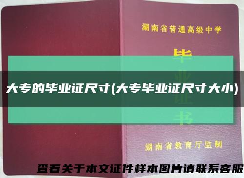 大专的毕业证尺寸(大专毕业证尺寸大小)缩略图