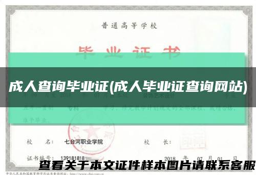 成人查询毕业证(成人毕业证查询网站)缩略图