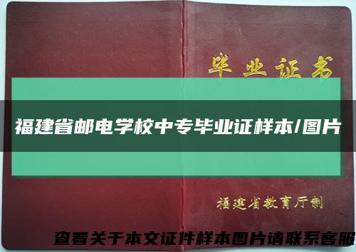 福建省邮电学校中专毕业证样本/图片缩略图