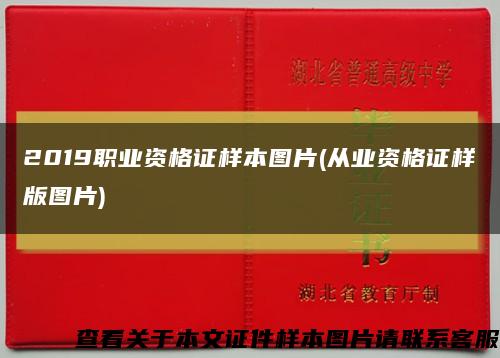 2019职业资格证样本图片(从业资格证样版图片)缩略图