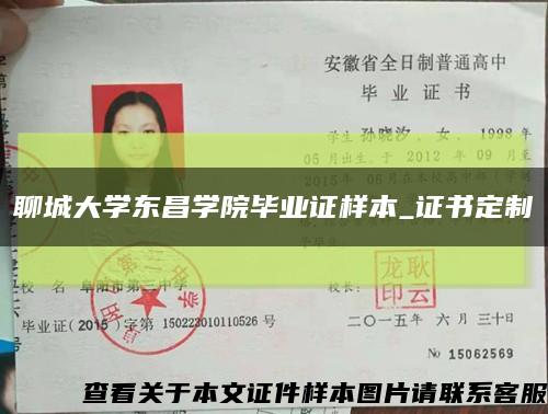 聊城大学东昌学院毕业证样本_证书定制缩略图