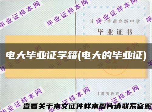 电大毕业证学籍(电大的毕业证)缩略图