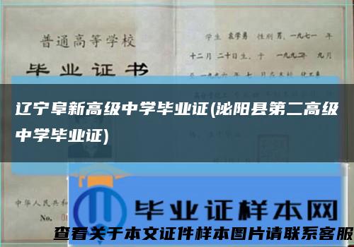 辽宁阜新高级中学毕业证(泌阳县第二高级中学毕业证)缩略图