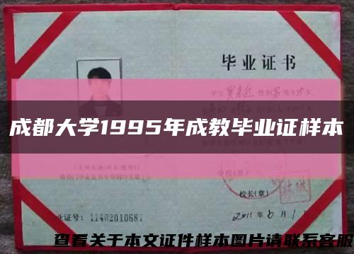 成都大学1995年成教毕业证样本缩略图