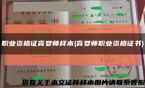 职业资格证育婴师样本(育婴师职业资格证书)缩略图