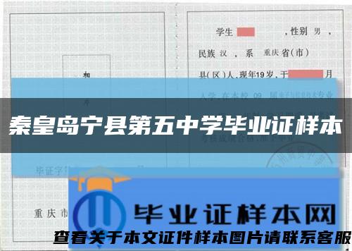 秦皇岛宁县第五中学毕业证样本缩略图