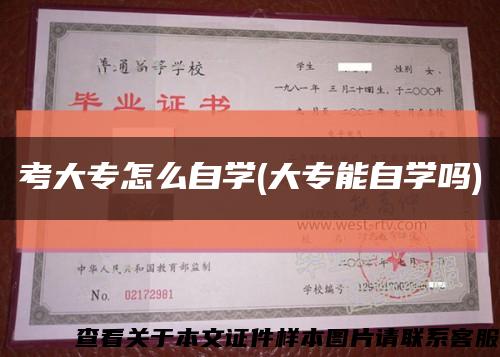 考大专怎么自学(大专能自学吗)缩略图