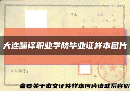 大连翻译职业学院毕业证样本图片缩略图