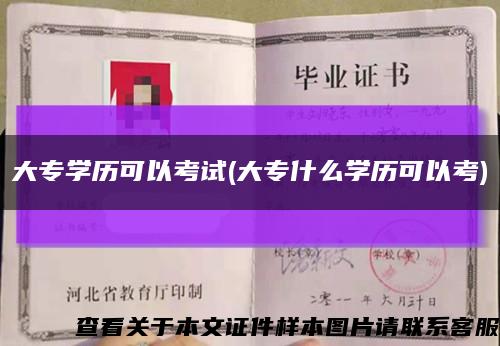 大专学历可以考试(大专什么学历可以考)缩略图