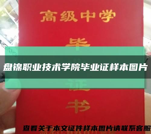 盘锦职业技术学院毕业证样本图片缩略图