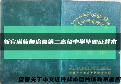 新宾满族自治县第二高级中学毕业证样本缩略图