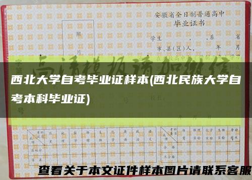 西北大学自考毕业证样本(西北民族大学自考本科毕业证)缩略图