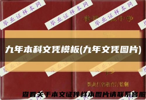 九年本科文凭模板(九年文凭图片)缩略图