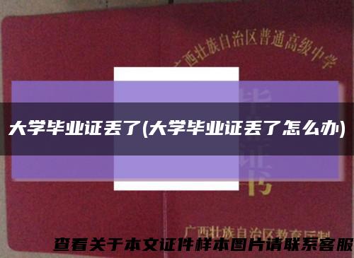 大学毕业证丢了(大学毕业证丢了怎么办)缩略图