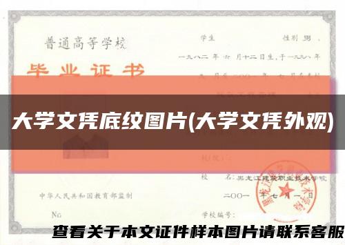 大学文凭底纹图片(大学文凭外观)缩略图