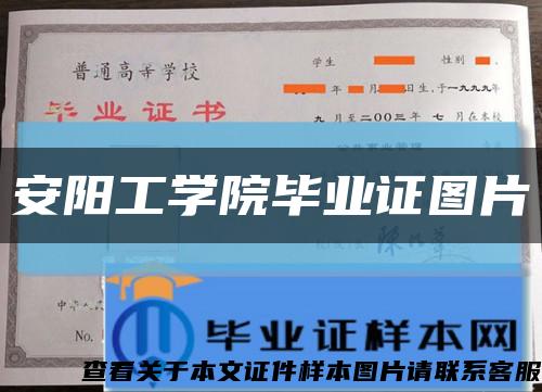 安阳工学院毕业证图片缩略图