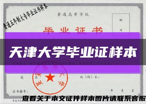 天津大学毕业证样本缩略图