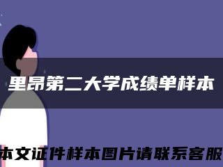 里昂第二大学成绩单样本缩略图