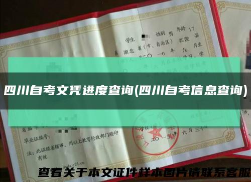 四川自考文凭进度查询(四川自考信息查询)缩略图