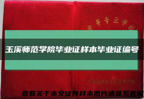 玉溪师范学院毕业证样本毕业证编号缩略图