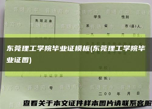 东莞理工学院毕业证模板(东莞理工学院毕业证图)缩略图