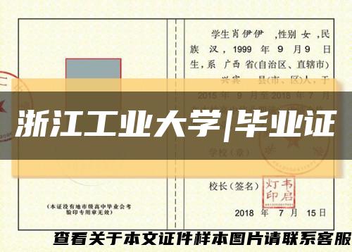 浙江工业大学|毕业证缩略图