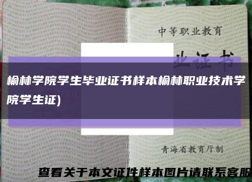 榆林学院学生毕业证书样本榆林职业技术学院学生证)缩略图