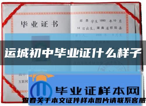 运城初中毕业证什么样子缩略图