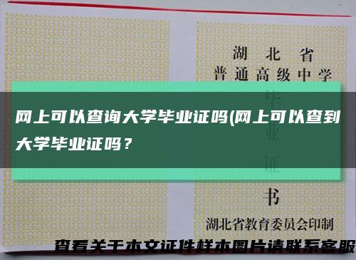 网上可以查询大学毕业证吗(网上可以查到大学毕业证吗？缩略图