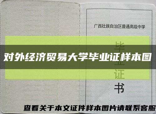 对外经济贸易大学毕业证样本图缩略图