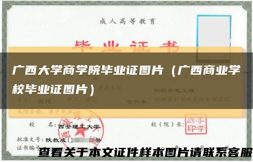 广西大学商学院毕业证图片（广西商业学校毕业证图片）缩略图