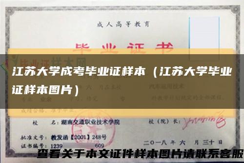 江苏大学成考毕业证样本（江苏大学毕业证样本图片）缩略图