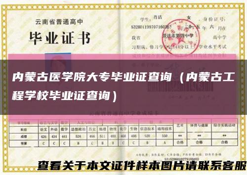 内蒙古医学院大专毕业证查询（内蒙古工程学校毕业证查询）缩略图