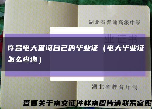 许昌电大查询自己的毕业证（电大毕业证怎么查询）缩略图